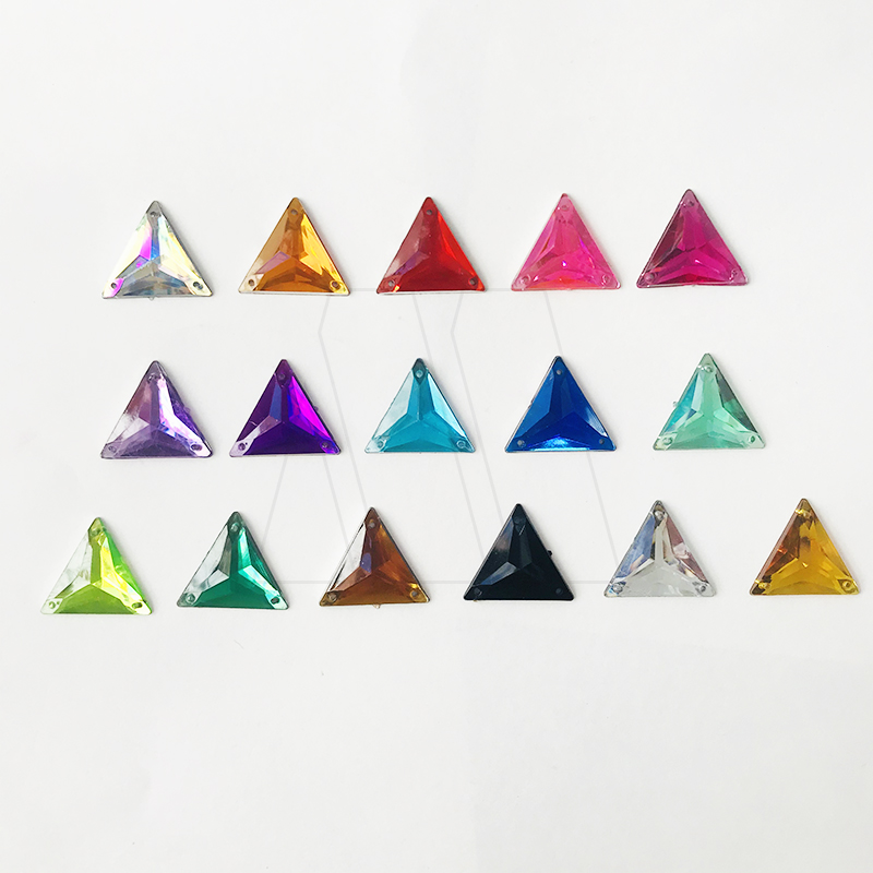 GEMA ACRILICA FACETADA TRIANGULO 15MM X 15MM X 100UN