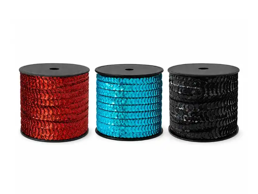 HILO DE LENTEJUELAS METALIZADAS LASER CUBE 8MM X 73MTS