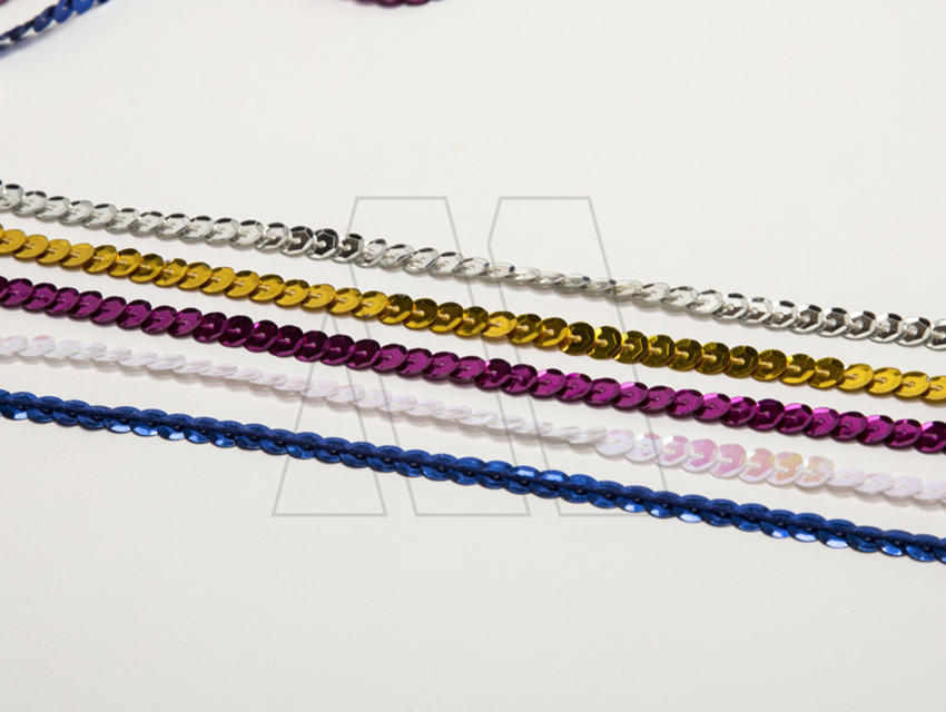 HILO DE LENTEJUELAS METALIZADAS CUBE 6MM X 20MTS