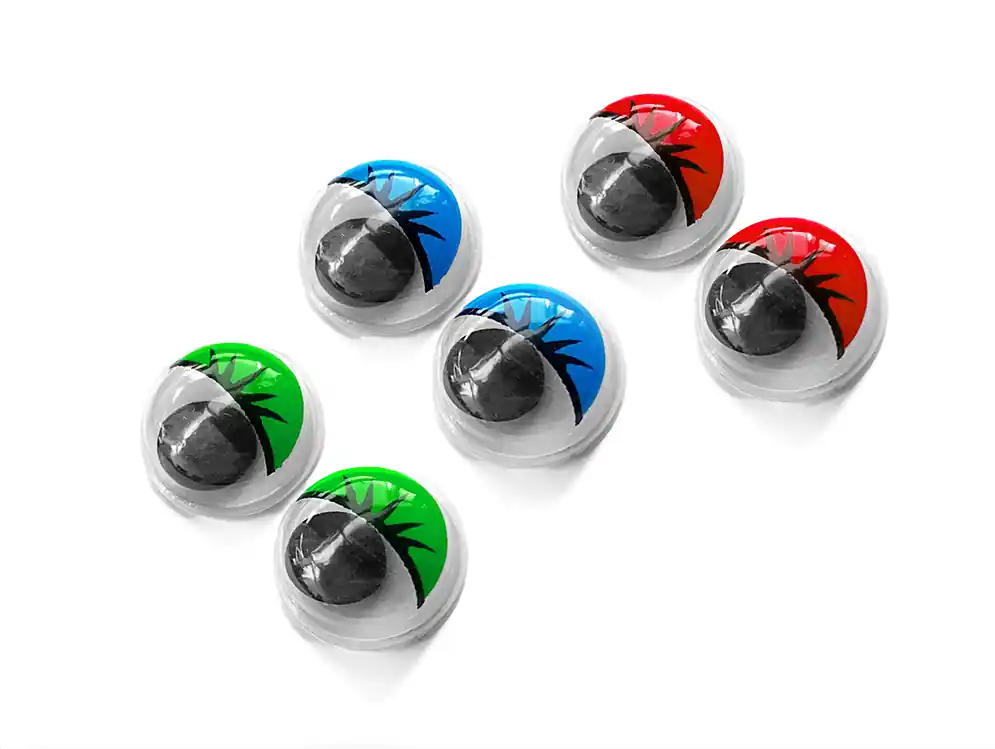 OJOS MOVILES COLOR 15MM X 50UN (25 PARES) 