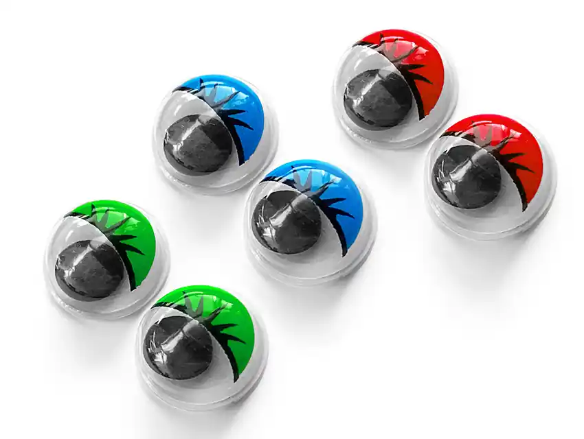  OJOS MOVILES COLOR 24MM X 50UN (25 PARES) 