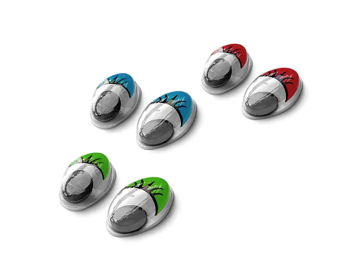  OJOS MOVILES OVALADOS COLOR 15MM X 10MM X 50UN (25 PARES) 