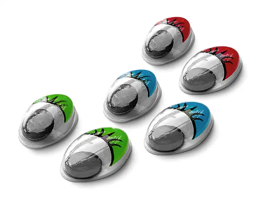  OJOS MOVILES OVALADOS COLOR 15MM X 20MM X 50UN (25 PARES) 