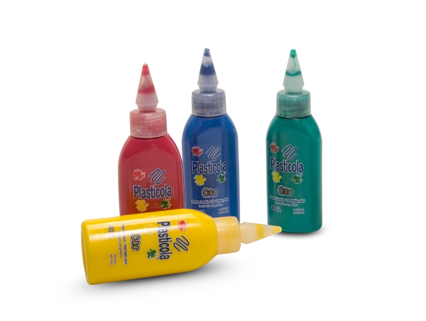 PLASTICOLA COLOR PARA PINTAR 40GRS X 6UN