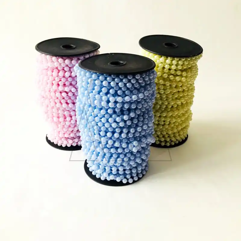 PERLAS COLOR PEGADAS EN ROLLO Nº8 X 20YDS