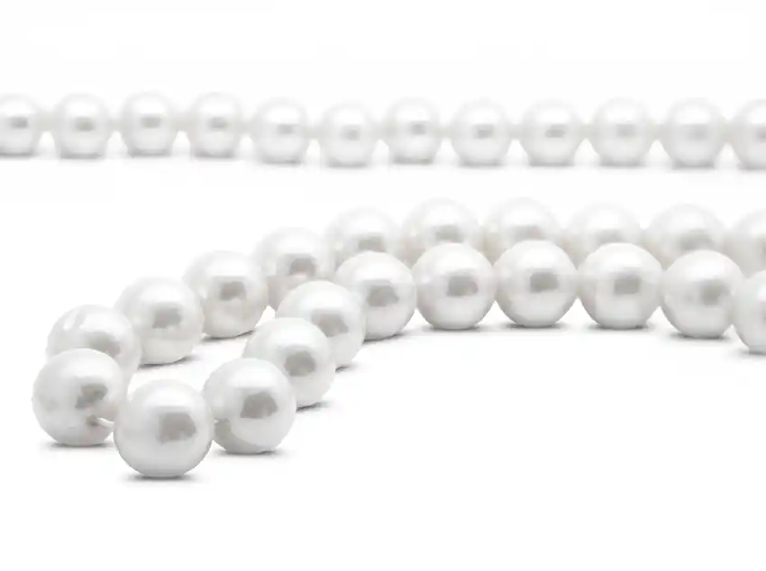 PERLAS BLANCAS Nº8 EN HILO X 12 TIRAS