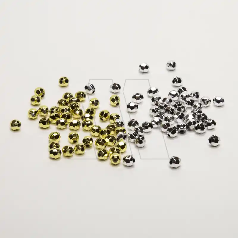 PERLAS PLASTICAS FACETADAS 8MM X 125GRS