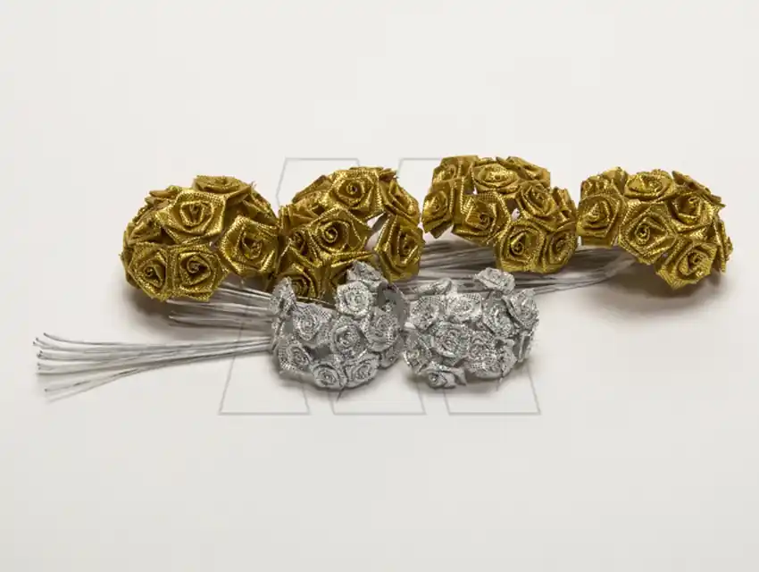 FLORCITAS ROCOCO IMPORTADA NRO  1 DORADO-PLATEADO X 144UN