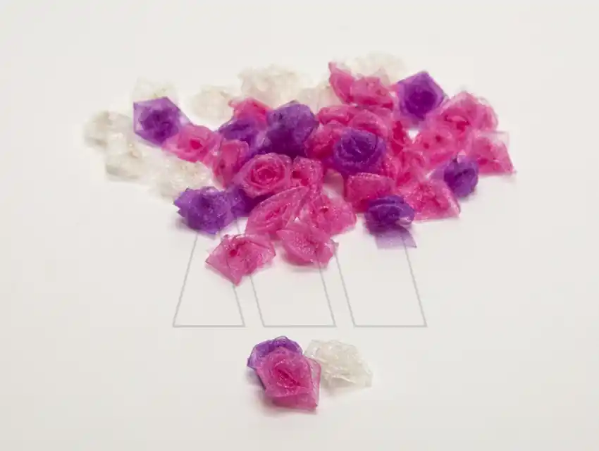 FLOR DE ORGANZA SIN CABO CBX X 72UN