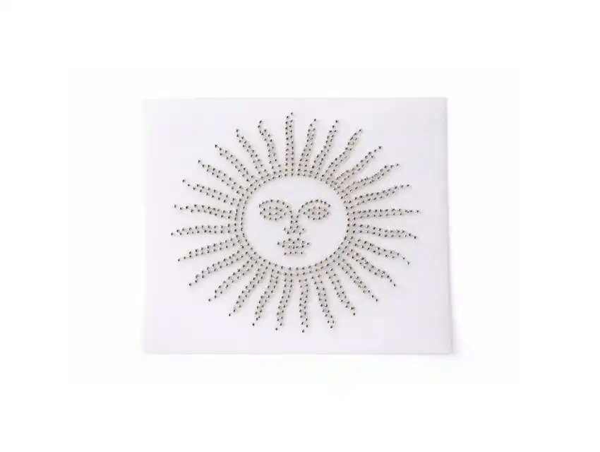 APLIQUE STRASS TERMOPLEGABLE SOL 13CM X 13CM X UN