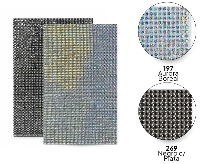 STRASS PLANCHA AUTOADHESIVA 20CM X 12CM