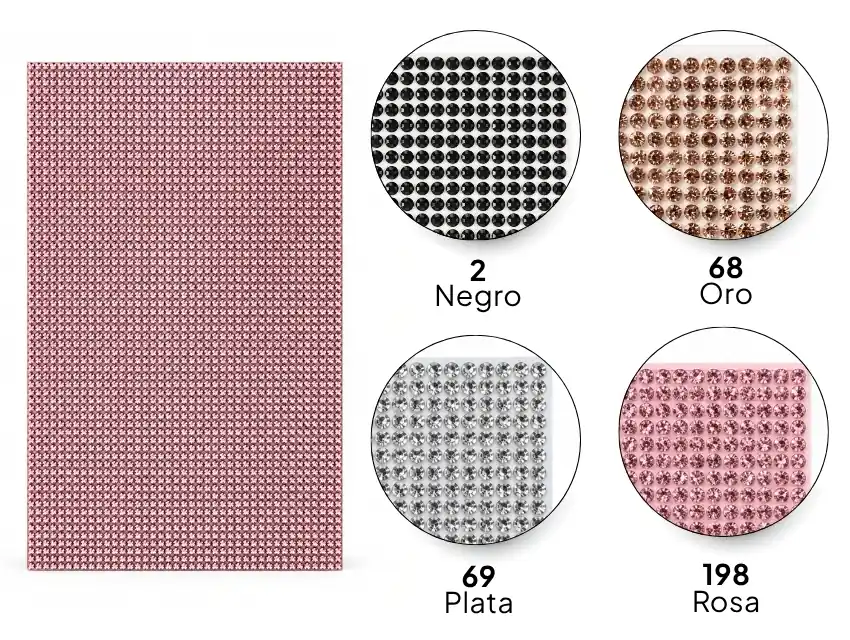 STRASS PLANCHA AUTOADHESIVA 20CM X 12CM 