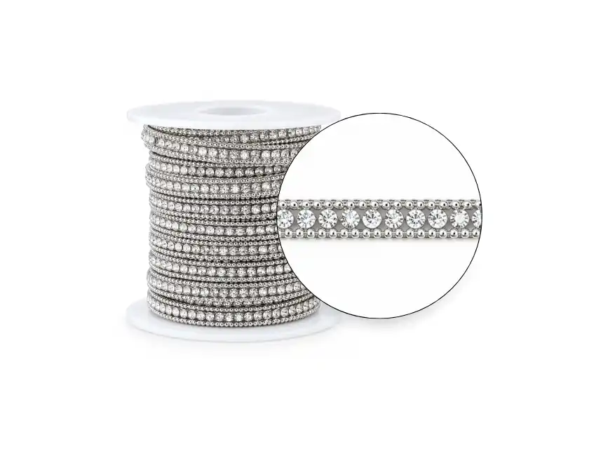 GALON TERMOADHESIVO STRASS SIMPLE 5MM X  9,17MTS