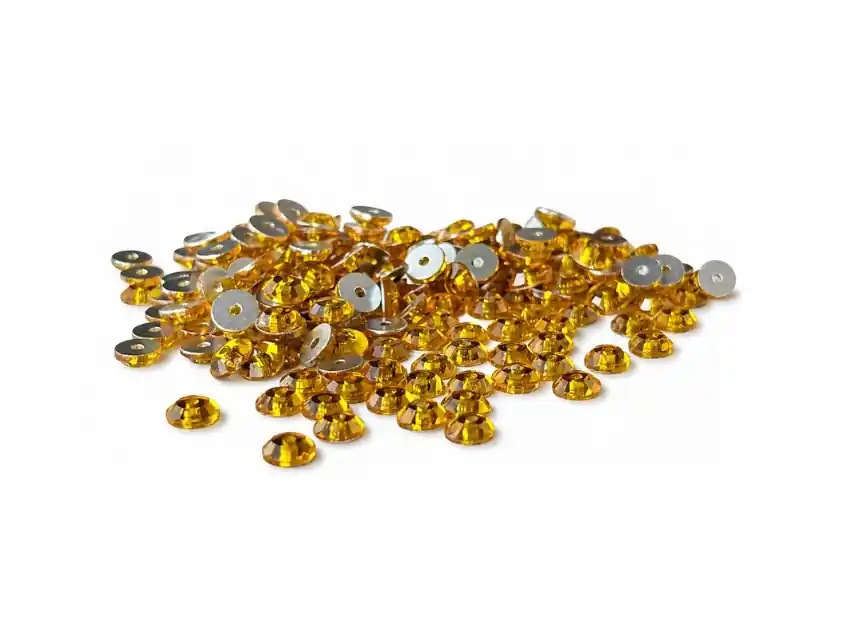 PIEDRA CRISTAL STRASS P/ BORDAR ORO 4MM X 1440UN