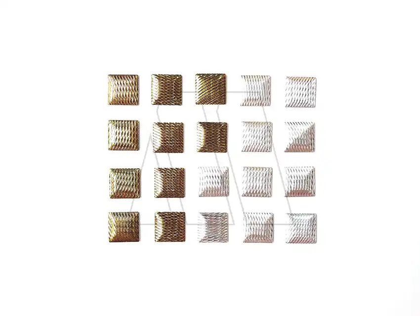 TACHA TERMOAD HOTFIX CUADRADO RAYADO GRANDE 10MM X 10MM X 100UN APROX