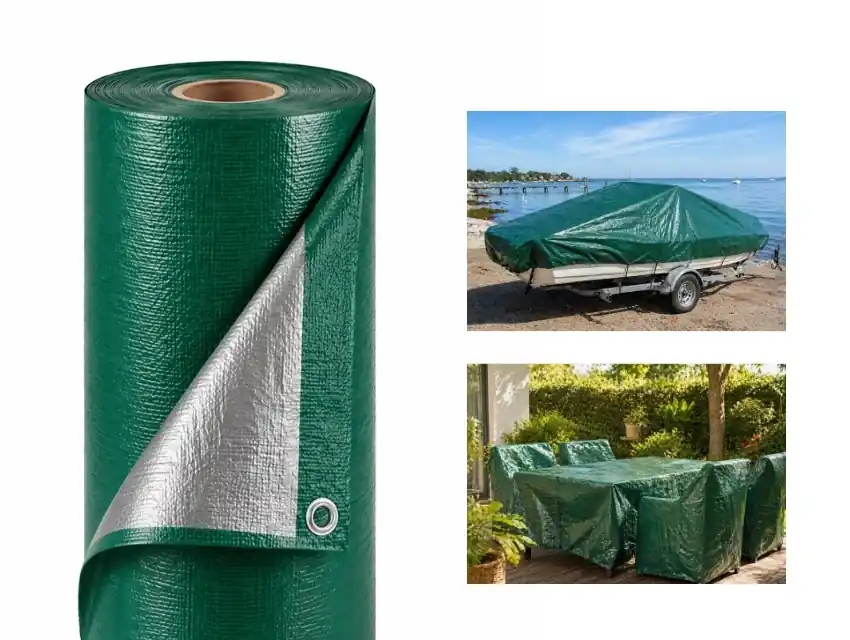 TELA RAFIA LAMINADA VERDE CON OJAL REFORZADO 2MTS X 50MTS