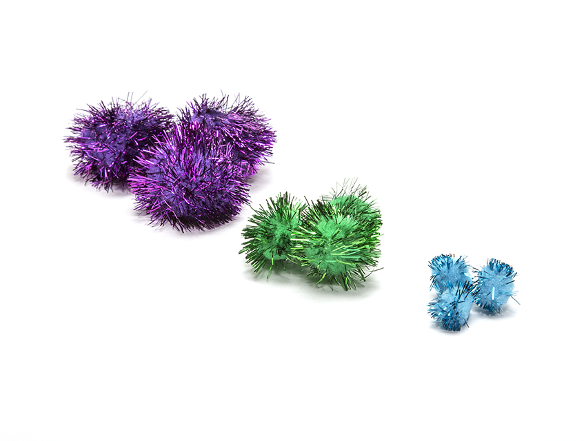 POMPON METALIZADO CBX P/MANUALIDADES 35MM X 25UN