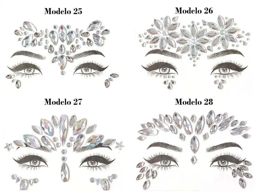 GEMAS ACRILICAS AUTOADHESIVAS PARA ROSTRO X PLANCHA