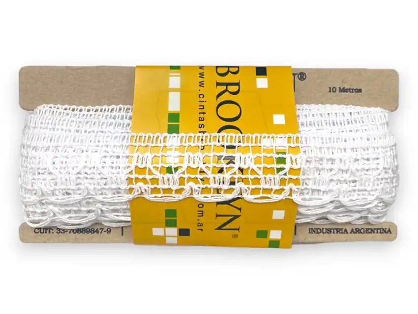 PUNTILLA ALGODON BROOKLYN BLANCO 3,5 CM X 10 MTS