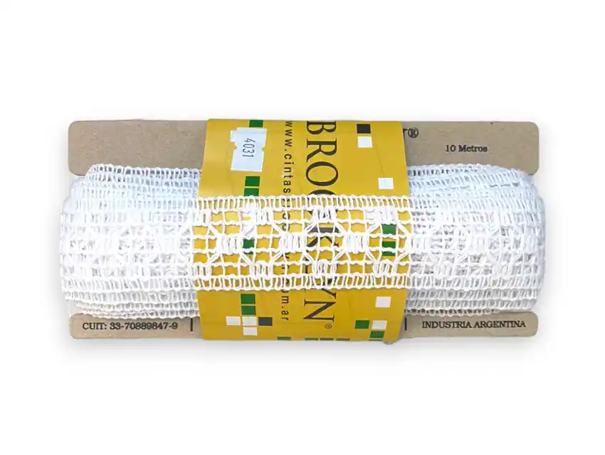 ENTREDOS ALGODON BROOKLYN BLANCO 3,5 CM X 10 MTS