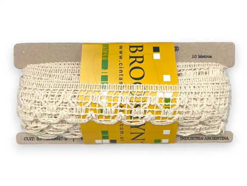 PUNTILLA ALGODON BROOKLYN NATURAL 3,5 CM X 10 MTS