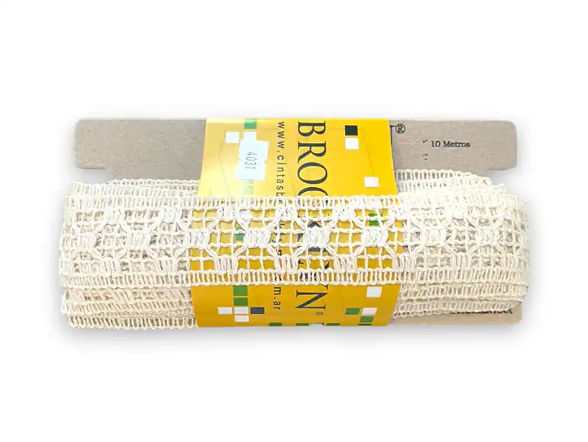 ENTREDOS ALGODON BROOKLYN NATURAL 3,5 CM X 10 MTS