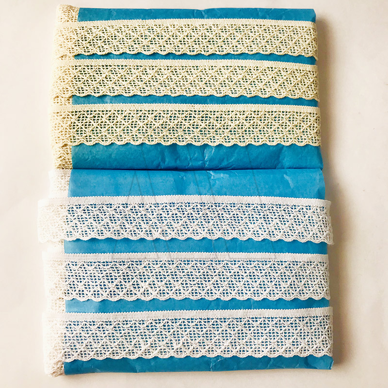 PUNTILLA ALGODON BLANCA - NATURAL ST 2,5CM X 12MT