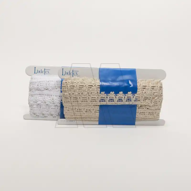 PUNTILLA ALGODON ONDAS Y PICOS 3CM X 10MTS