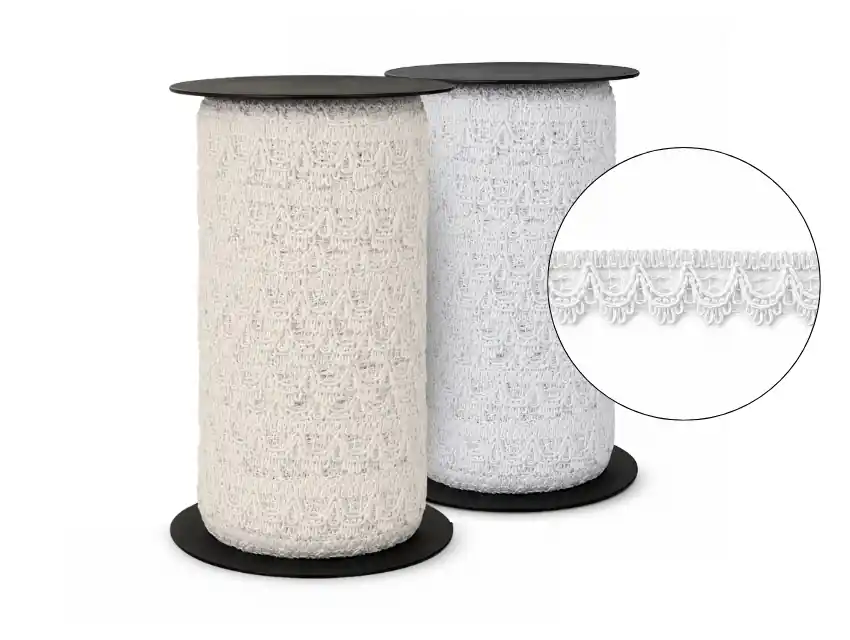 PUNTILLA ALGODON ONDAS Y PICOS 2,5CM X 50MTS