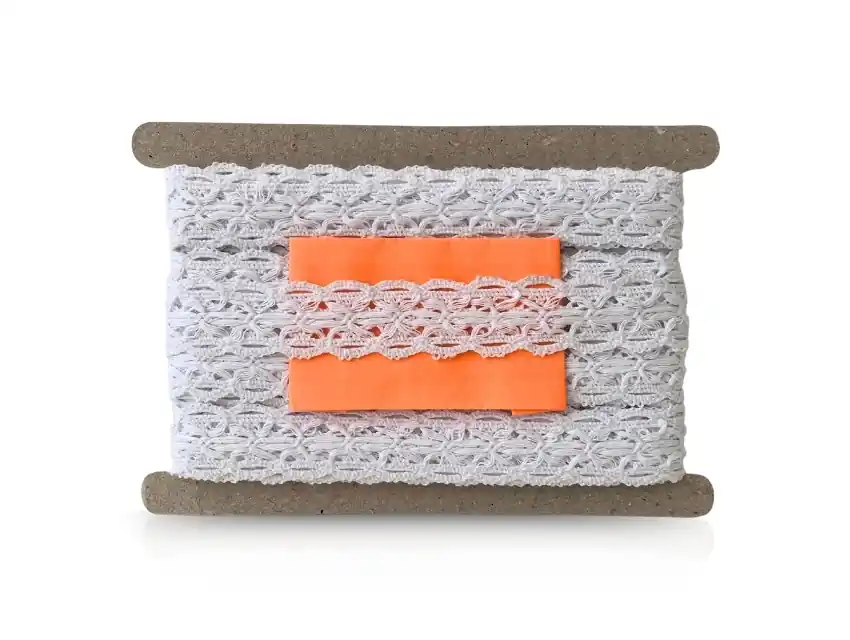 ENTREDOS ALGODON BLANCO BOLILLO 3,5 CM X 9,14 MTS