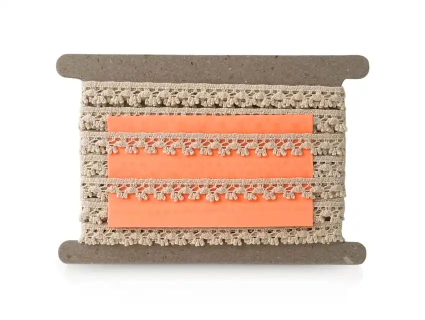 PUNTILLA ALGODON NATURAL BOLILLO 1,5 CM X 9,14 MTS
