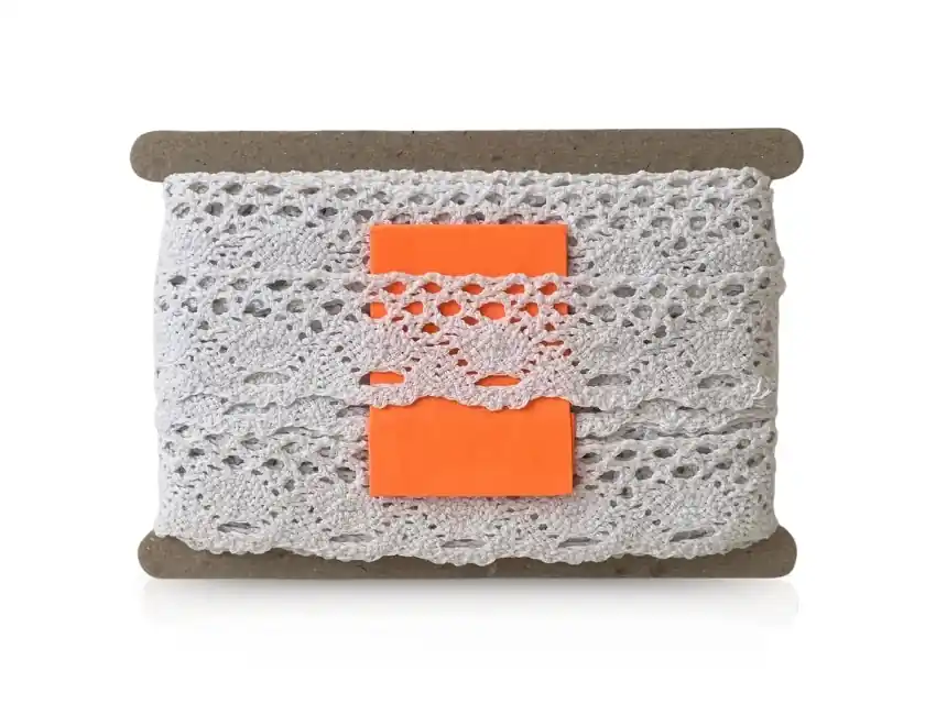 PUNTILLA ALGODON BLANCO BOLILLO 4 CM X 9,14 MTS