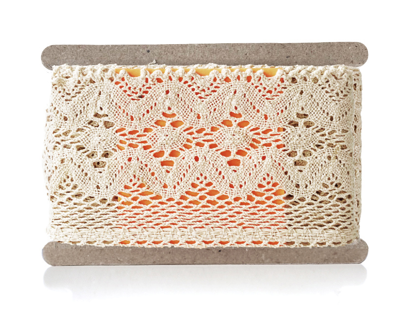 PUNTILLA ALGODON NATURAL BOLILLO 12 CM X 4,57 MTS