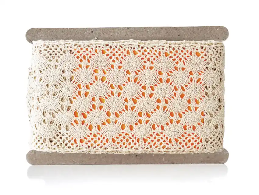 ENTREDOS ALGODON NATURAL BOLILLO 10 CM X 4,57MTS