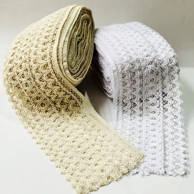 PUNTILLA ALGODON NATURAL - BLANCA ST 15 CM X 12 MTS