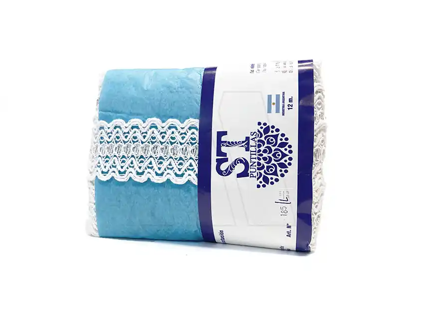 PUNTILLA ALGODON BLANCO CON LUREX ST 4,5 CM X 12 MTS