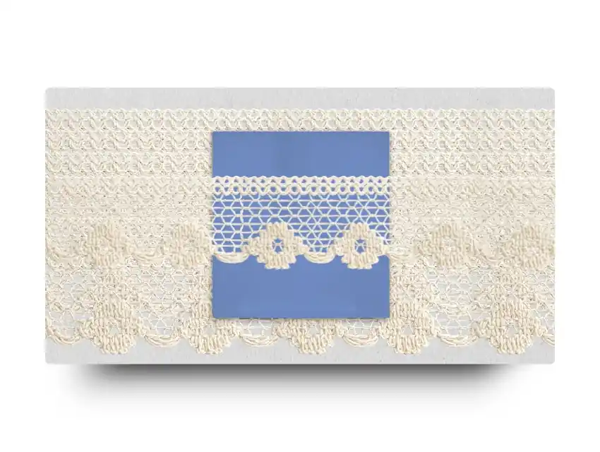 PUNTILLA ALGODON NATURAL 4 CM X 12 MTS