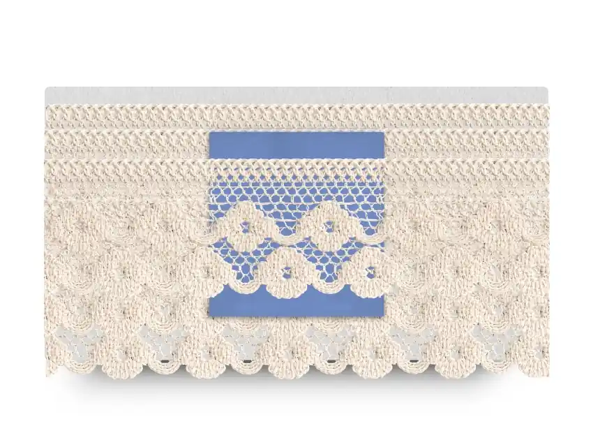 PUNTILLA ALGODON NATURAL 6,3 CM X 12 MTS