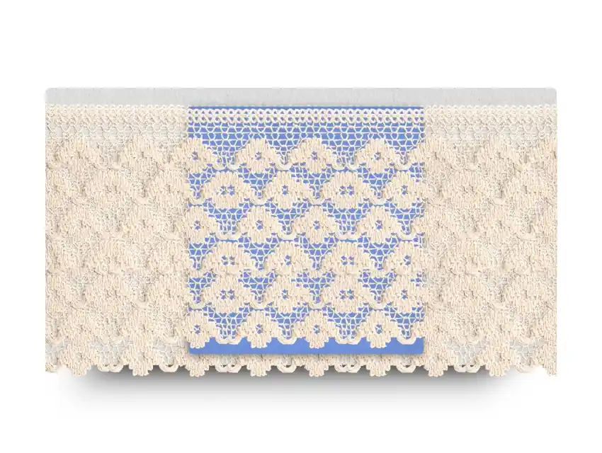 PUNTILLA ALGODON NATURAL 15,3 CM X 12 MTS