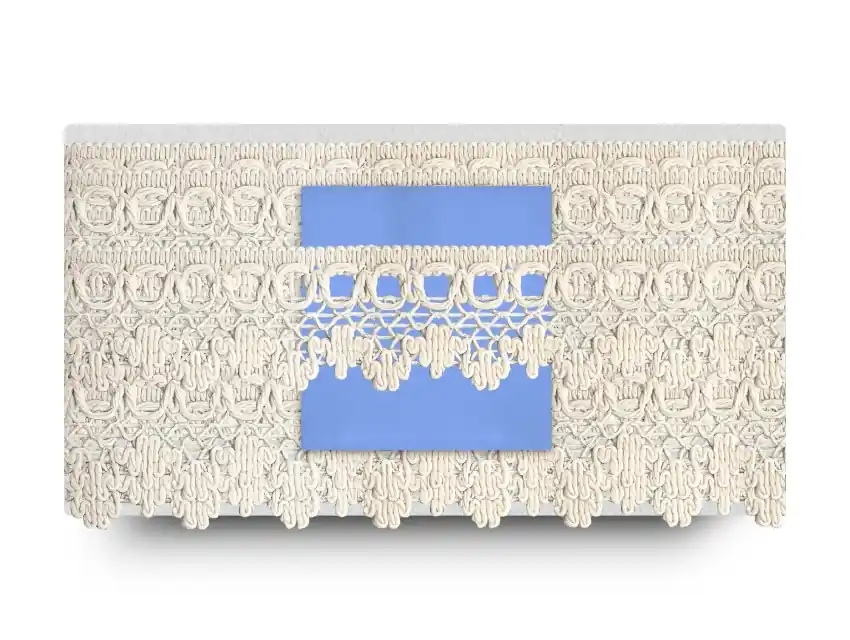 PUNTILLA ALGODON NATURAL 4 CM X 12 MTS