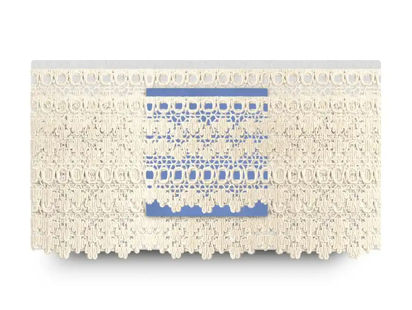 PUNTILLA ALGODON NATURAL 10 CM X 12 MTS