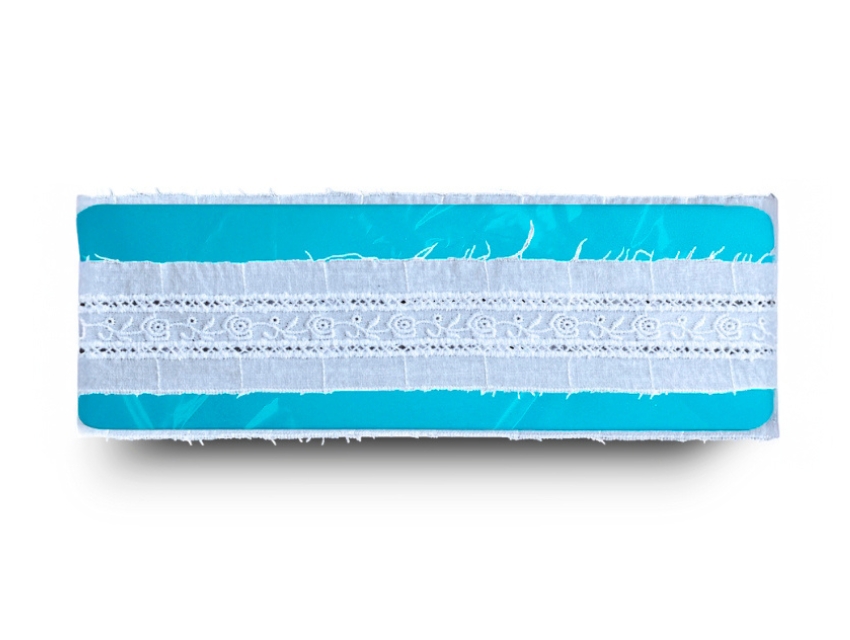 BRODERIE ENTREDOS ALGODON 4CM X 13,7 MTS 