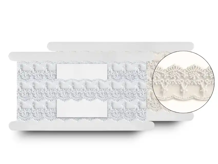TUL BORDADO 4,5CM X 14MTS