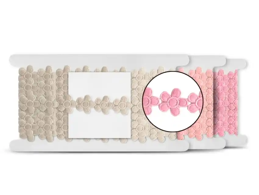 GUIPURE FLORES 3,5 CM X 13,7 MTS