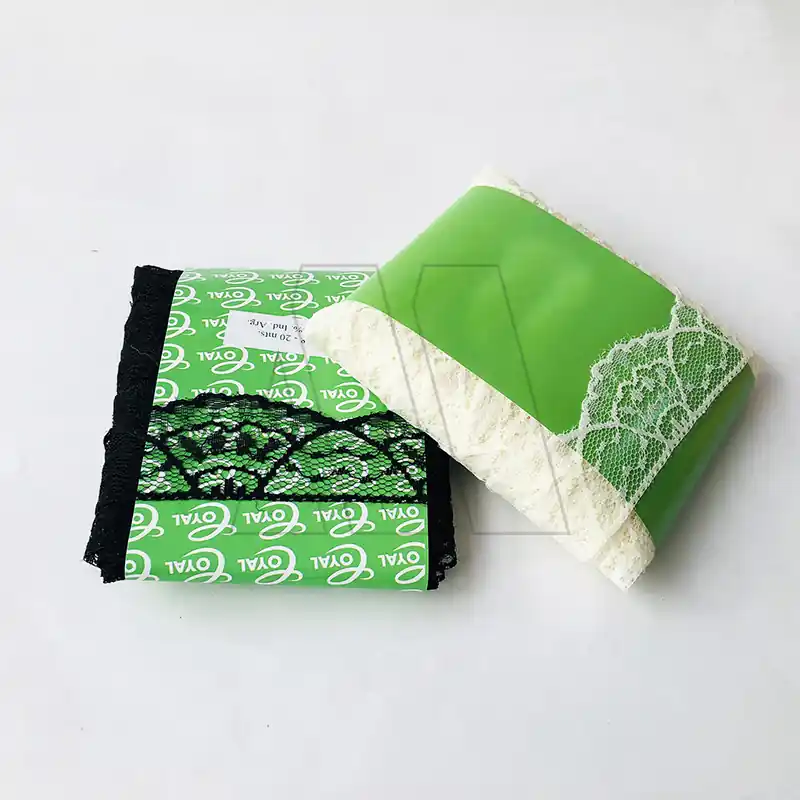PUNTILLA NYLON NEGRO-HUESO 3.5CM X 20MTS