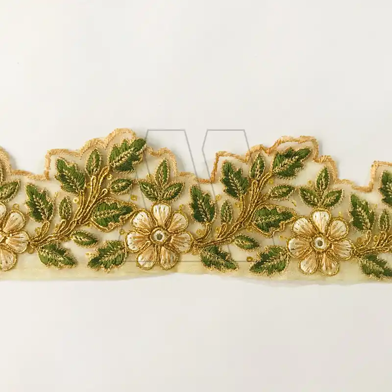 PUNTILLA BORDADA GAZA ALEXIA X 9 MTS